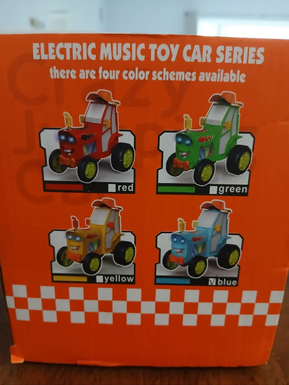 Crazy Jumping Car- Blue and Yellow. NIB Ages 3+